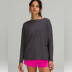 Lululemon Back in Action Long Sleeve Shirt
Parallel Stripe Black White Size 4